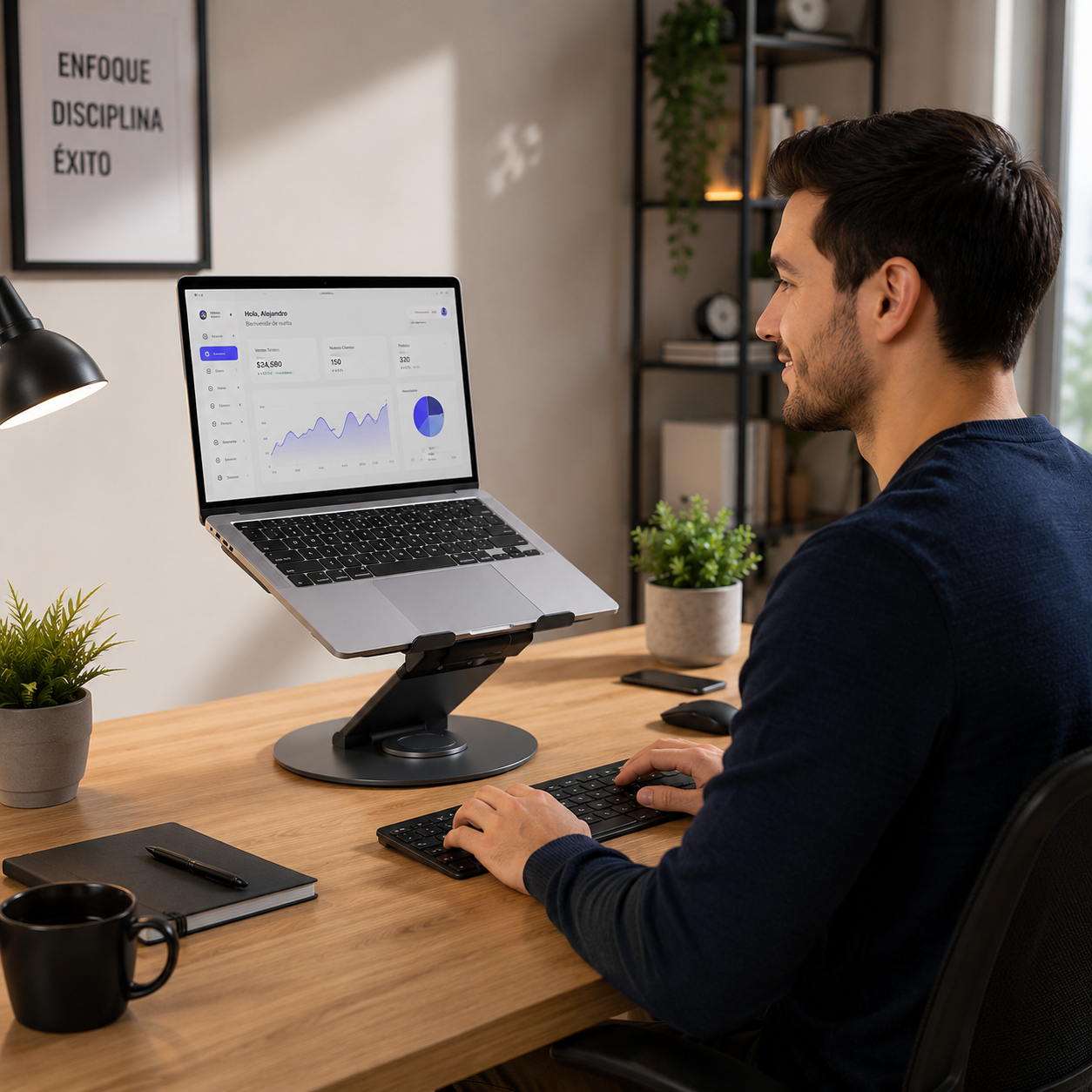 ErgoLift™ | Soporte Giratorio Premium para Laptop