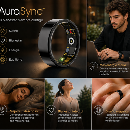 AuraSync™ | Anillo Inteligente de Bienestar