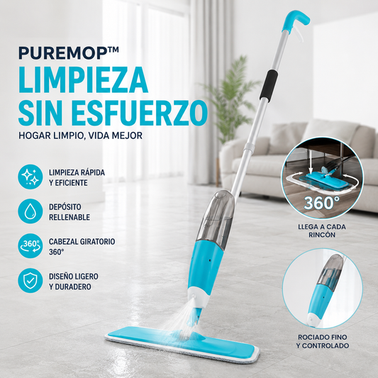 PureMop™ | Mopa Spray Multifuncional 360°