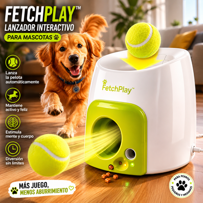 FetchPlay™ | Lanzador Interactivo de Pelotas para Mascotas