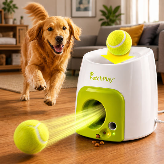 FetchPlay™ | Lanzador Interactivo de Pelotas para Mascotas