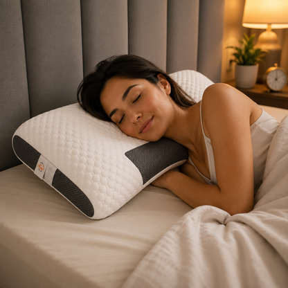 SleepNest™ | Almohada Ergonómica de Descanso Premium